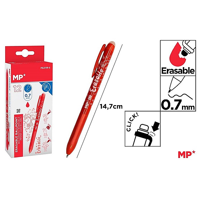 PIX CU RADIERA IPB 0.7MM CLICK ROSU PE211R-S [1]