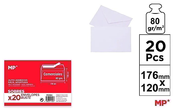 PLIC IPB C6+ 176*120MM 20/SET ALB PS004 [1]