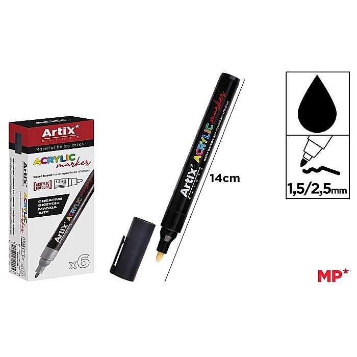 MARKER ACRILIC IPB 1.5-2.5MM NEGRU PP922-01 [1]