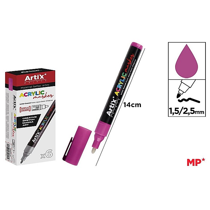 MARKER ACRILIC IPB 1.5-2.5MM BORDO PP922-05 [1]