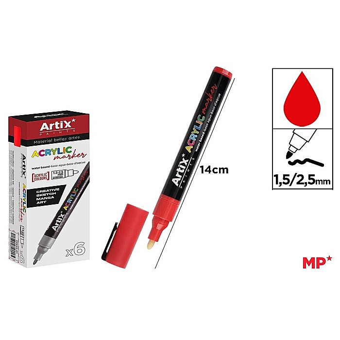 MARKER ACRILIC IPB 1.5-2.5MM ROSU CORAL PP922-06 [1]