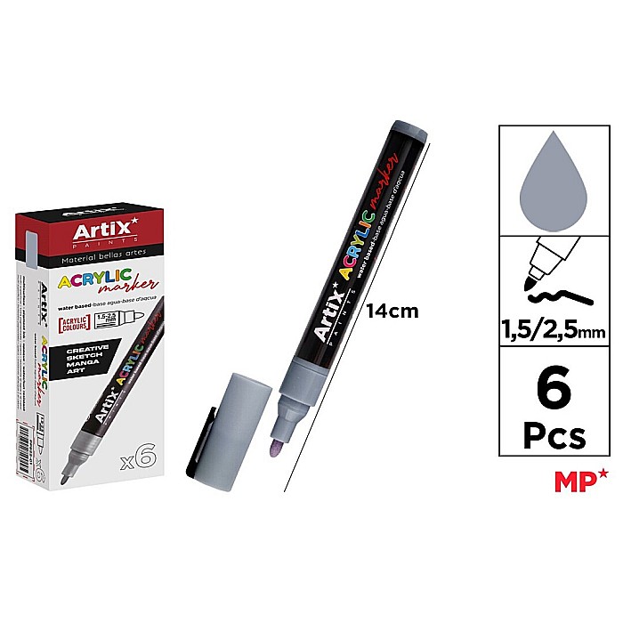 MARKER ACRILIC IPB 1.5-2.5MM GRI PP922-25 [1]