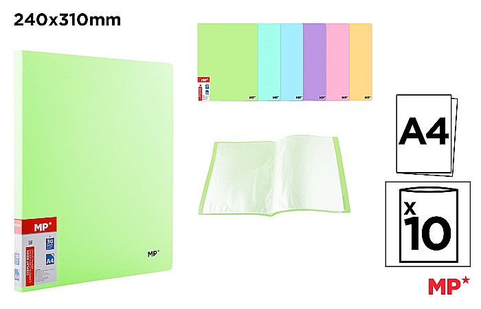 MAPA PREZENTARE A4 PP 10 FOLII CULORI PASTEL PC311P [1]