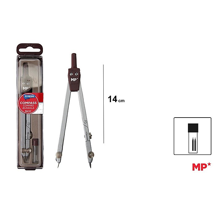 COMPAS IPB 140MM 2 PIESE ARGINTIU PA117 [1]