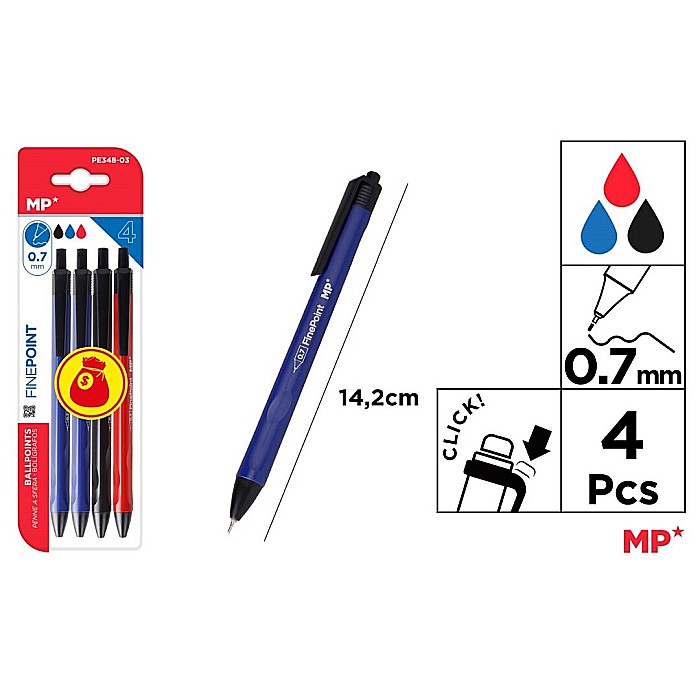 PIX IPB 0.7MM CLICK 3 CULORI, 4/SET PE348-03 [1]