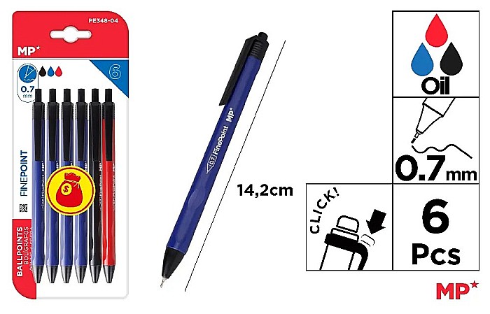 PIX IPB 0.7MM CLICK 3 CULORI, 6/SET PE348-04 [1]