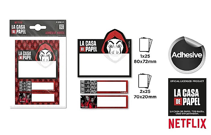 STICK INDEX IPB 80*72MM-70*20MM*25PCS LA CASA DE PAPEL NFCP004-01 [1]