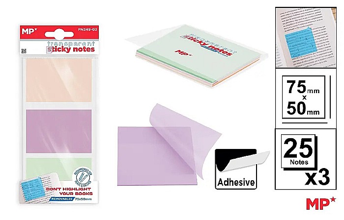 POST IT ADEZIV TRANSLUCID IPB 75*50MM CULORI PASTEL 3*25/SET PN349-03 [1]