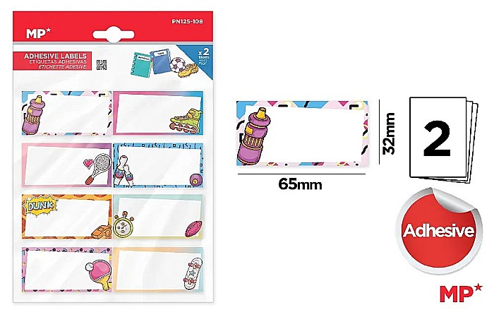 ETICHETE SCOLARE ADEZIVE IPB 2 COLI/SET SPORT PN125-108 [1]