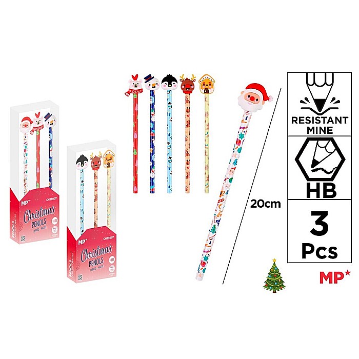 CREION GRAFIT IPB HB CU RADIERA 3/SET CRACIUN CH23007 [1]