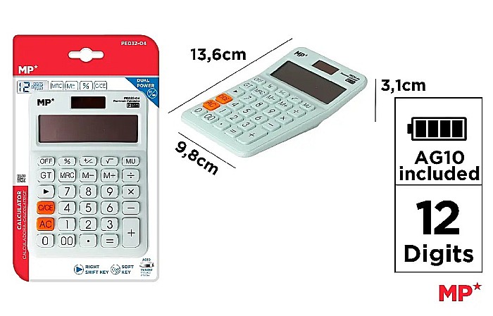 CALCULATOR BIROU IPB 12DIG VERDE PE032-04 [1]