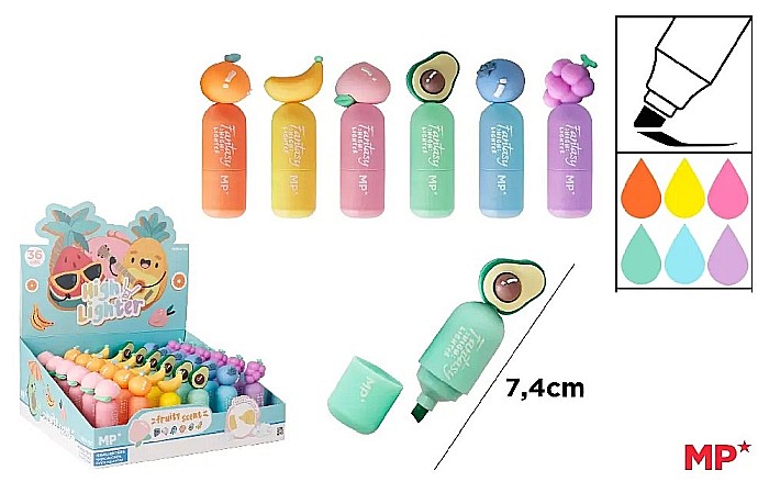 MINI TEXTMARKER FANTASY IPB FRUCTE CULORI FLUO PE554-03 [1]