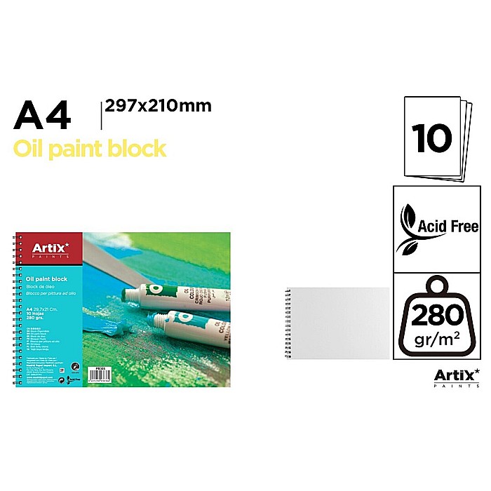 BLOC DESEN ULEI IPB A4 ARTIX SPIRA 10 COLI 280GR/M2 PB305 [1]