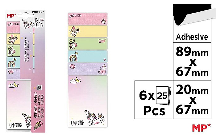 STICK INDEX IPB UNICORN 20*67MM 6*25PCS PN149-32 [1]