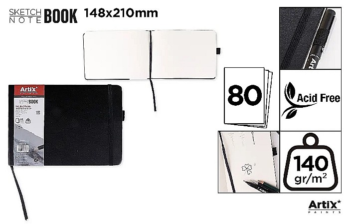 CAIET SCHITE IPB 140GR CU ELASTIC 14.8*21CM 80F ARTIX PB114 [1]