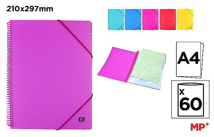 MAPA PREZENTARE A4 IPB CU SPIRA SI ELASTIC 60 FOLII CULORI INTENSE PC501 [1]