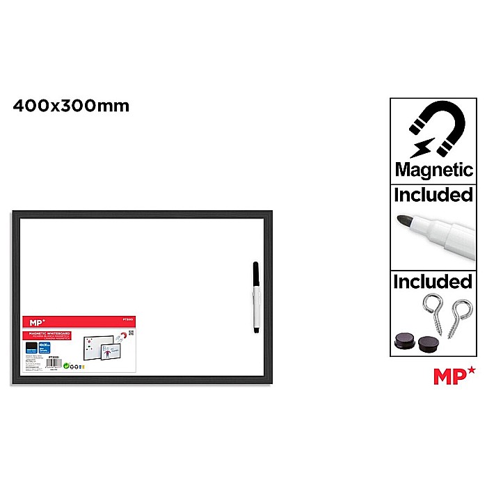 WHITEBOARD MAGNETIC IPB 30*40 CU MARKER RAMA PLASTIC PT300I [1]