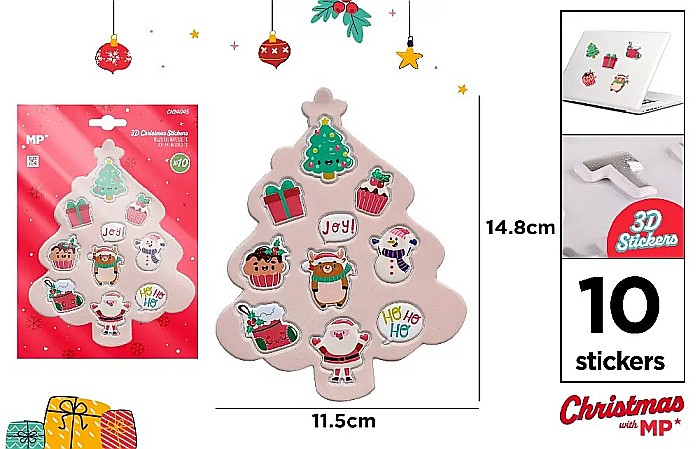 STICKER 3D IPB 10BUC MOTIV CRACIUN CH24045 [1]