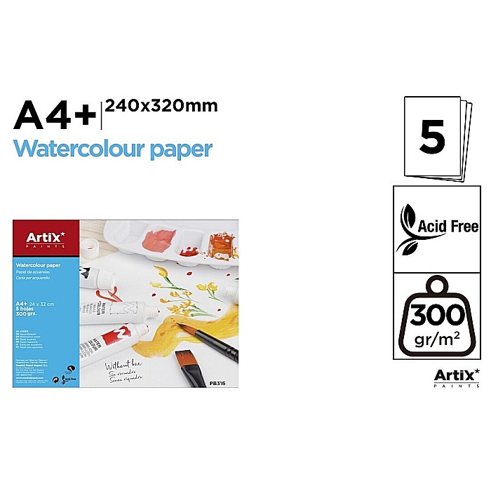 BLOC DESEN ACUARELA IPB A4+ ARTIX 5 COLI 300GR/M2 PB316 [1]