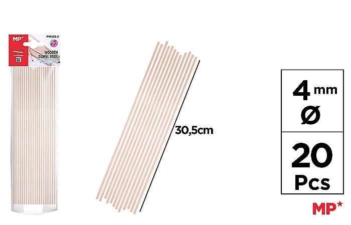 BAGHETE LEMN IPB 4MM*30.5CM 20/SET NATUR PM028-2 [1]
