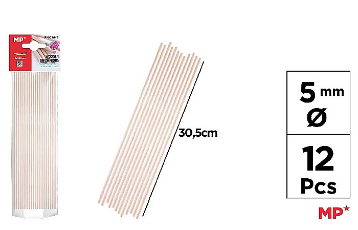 BAGHETE LEMN IPB 5MM*30.5CM 12/SET NATUR PM028-3 [1]