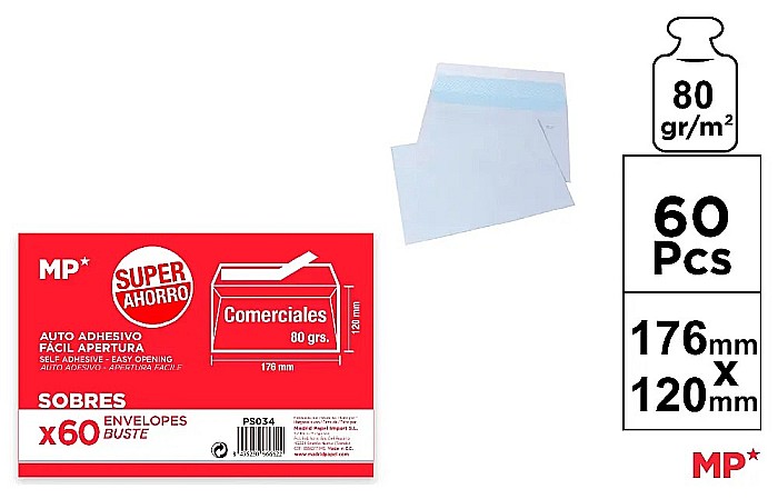 PLIC IPB C6+ 176*120MM 60/SET ALB PS034 [1]