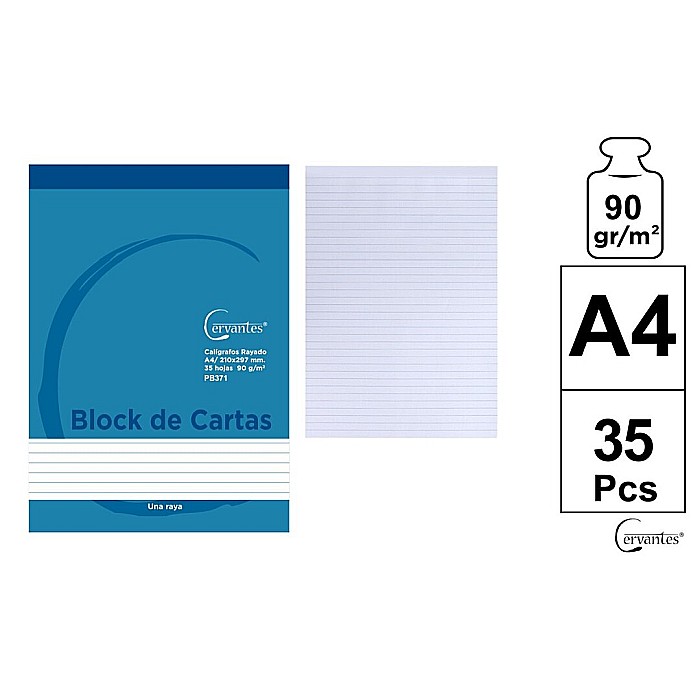 BLOC NOTES A4 35F 90GR/M2 LINII PB371 [1]
