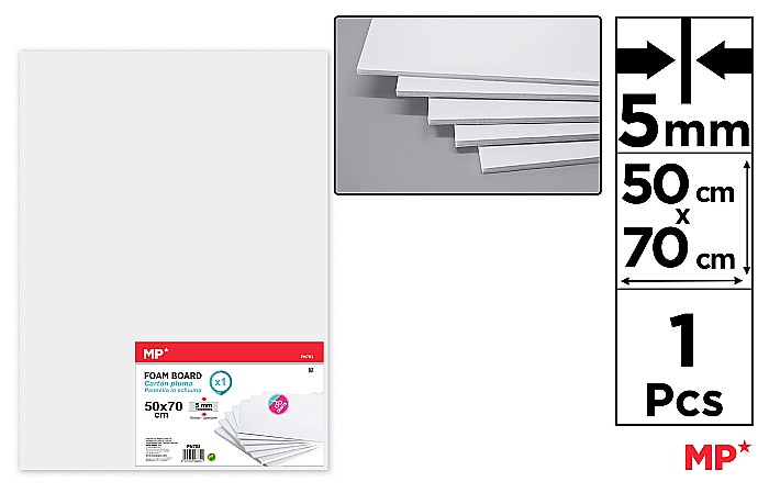 CARTON MOUSSE IPB 50*70CM 5MM ALB PN703 [1]