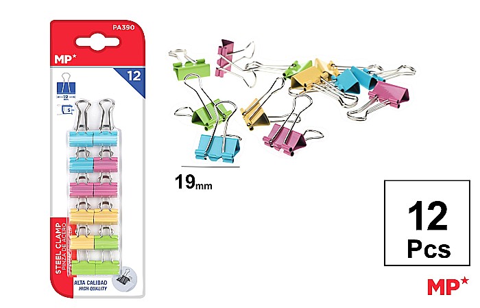 CLIPS HARTIE COLOR IPB 19MM 12/SET PA390 [1]