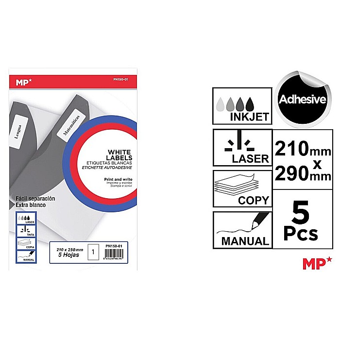 ETICHETE ADEZIVE IPB A4 5 COLI/SET PN150-01 [1]