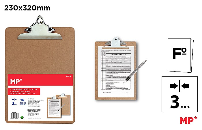 CLIPBOARD LEMN IPB A4 CU CLIPS PC912 [1]