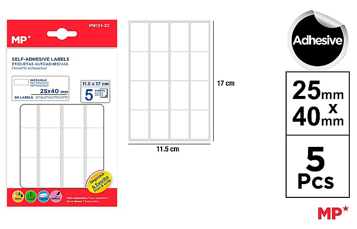 ETICHETE ADEZIVE IPB 25*40MM 5 COLI/SET 80 BUCATI PN151-22 [1]