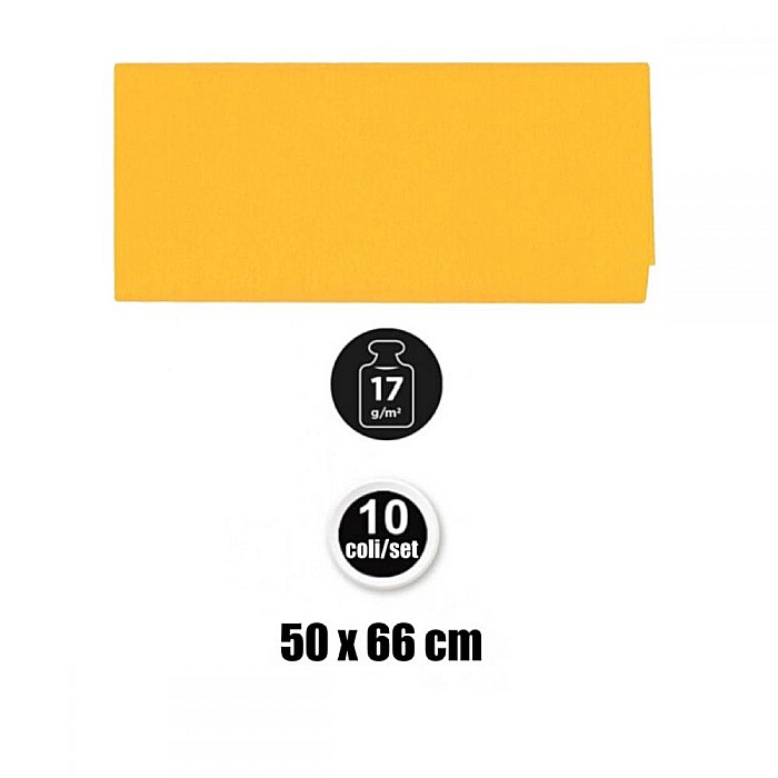 HARTIE DE MATASE IPB 50*66CM 10/SET GALBEN INCHIS PN221-03 [3]