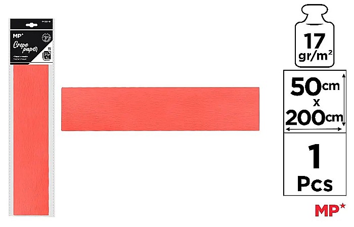 HARTIE CREPONATA IPB 50*200CM 17GR CORAL PN222-10 [1]