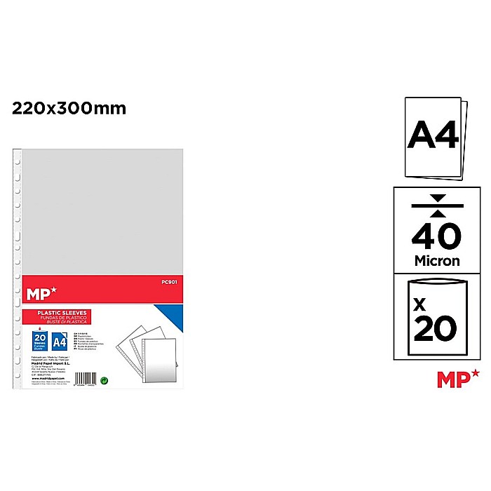 FOLIE PROTECTIE IPB A4 40 MIC 20/SET PC901 [1]