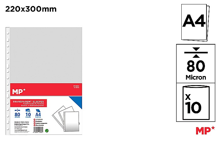 FOLIE PROTECTIE IPB A4 80 MIC 10/SET PC903 [1]