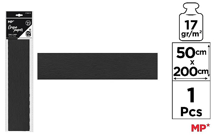 HARTIE CREPONATA IPB 50*200CM 17GR NEGRU PN222-23 [1]