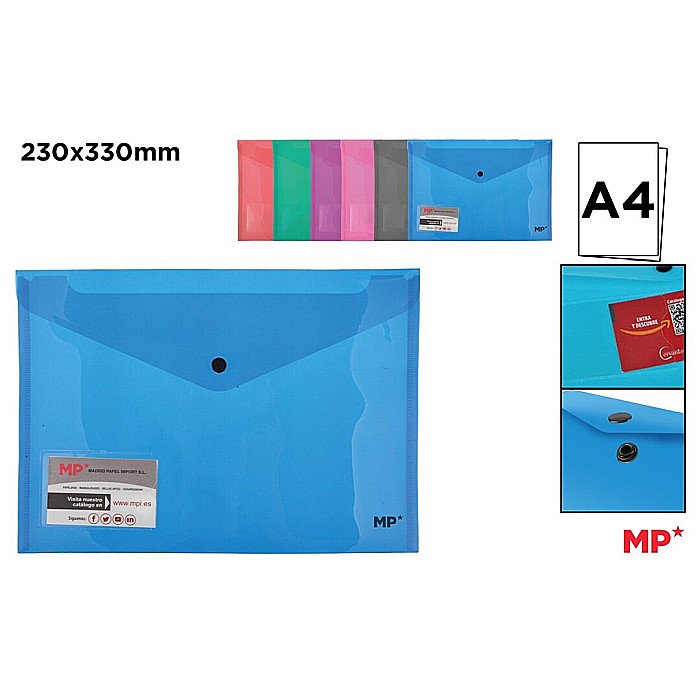 MAPA PLASTIC IPB A4 CU CAPSA SI BUZUNAR PREZENTARE CULORI ASORTATE PC221 [1]