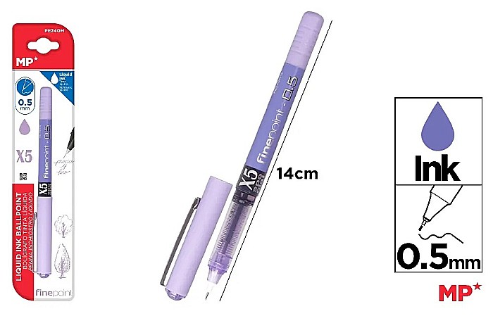 ROLLER IPB X5 GEL 0.5MM VIOLET PE240M-S [1]