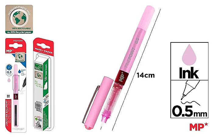 ROLLER IPB X5 GEL 0.5MM ROZ PE240RO-C [1]