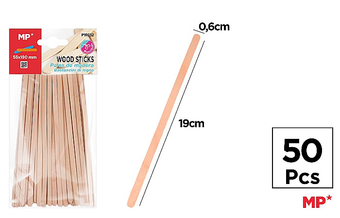 PALETINE LEMN IPB 0.6*19CM 50/SET NATUR PM032 [1]