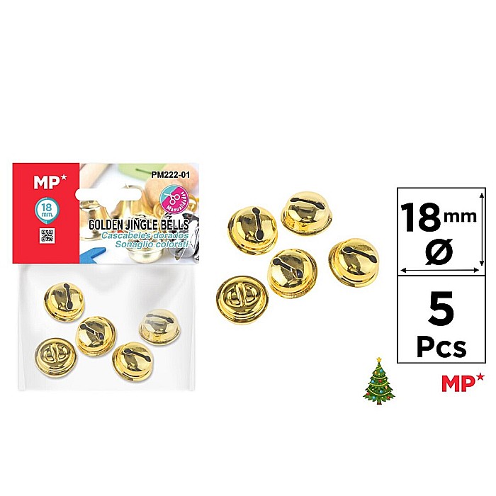 CLOPOTEL METAL DECOR IPB 18MM AURIU 5/SET PM222-01 [1]