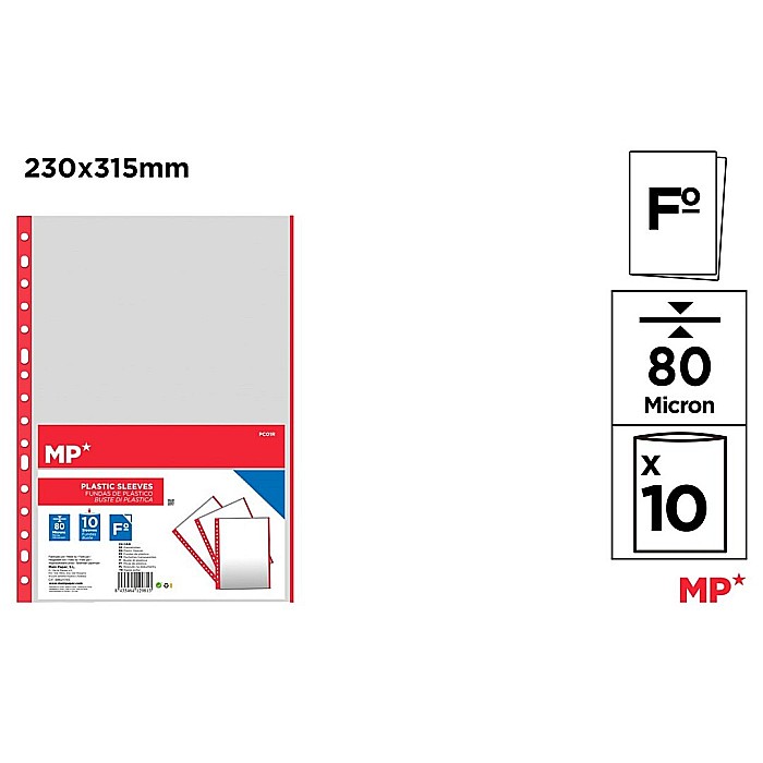 FOLIE PROTECTIE IPB A4+ 80 MIC 10/SET ROSU PC01R [1]