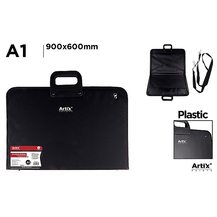 SERVIETA DOCUMENTE IPB PLASTIC A1 CU MANER NEAGRA PC210 [1]