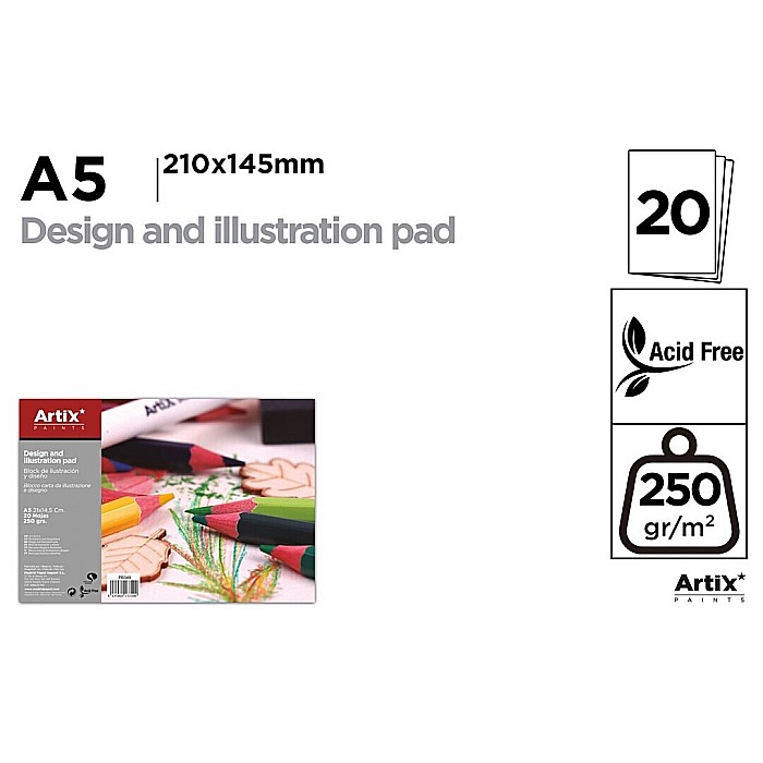 BLOC DESEN SI ILUSTRATII IPB A5 ARTIX 20 COLI 250GR/M2 PB349 [1]
