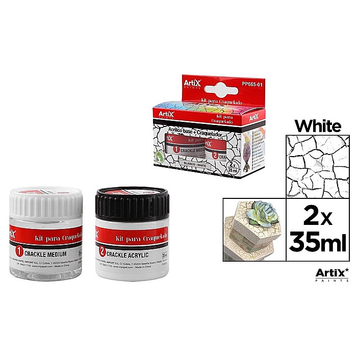 KIT CRAPARE IPB 35ML LAC MEDIUM + VOPSEA ACRILICA ALB PP665-01 [1]