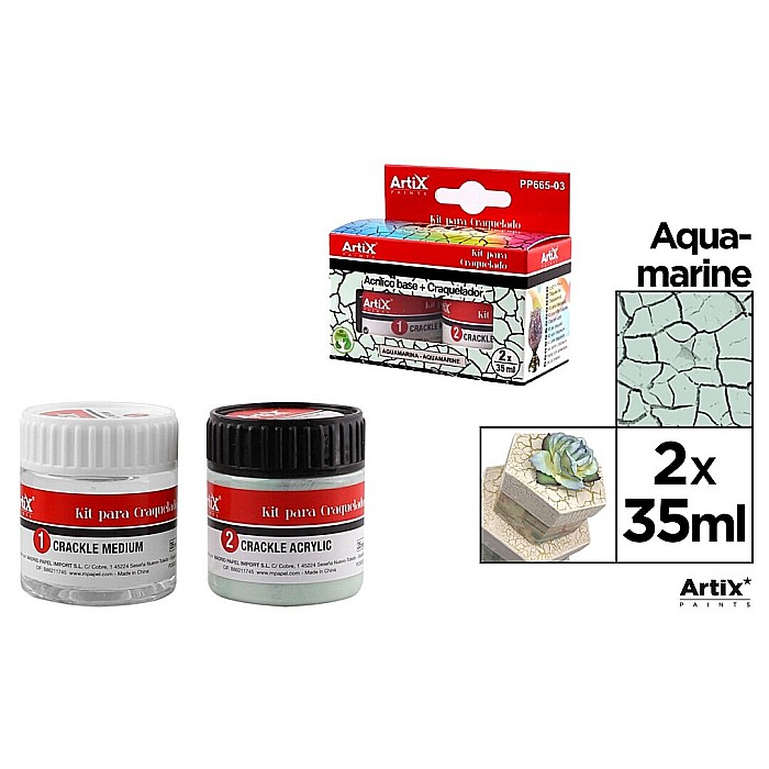 KIT CRAPARE IPB 35ML LAC MEDIUM + VOPSEA ACRILICA ALBASTRU AQUA PP665-03 [1]