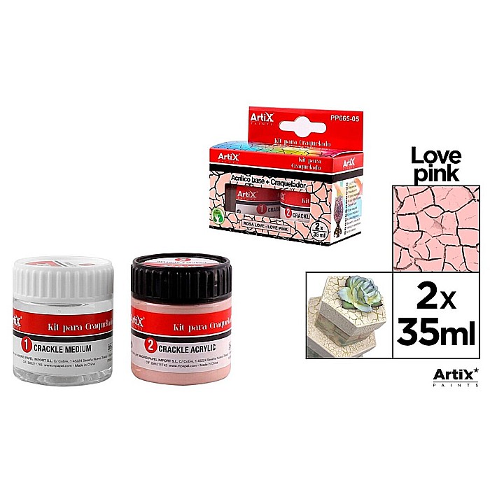 KIT CRAPARE IPB 35ML LAC MEDIUM + VOPSEA ACRILICA TRANDAFIRIU PP665-05 [1]