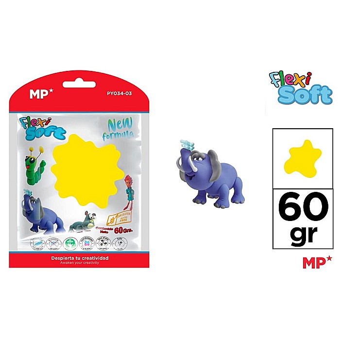 PASTA MODELARE IPB FLEXI SOFT 60GR GALBEN PY034-03 [1]