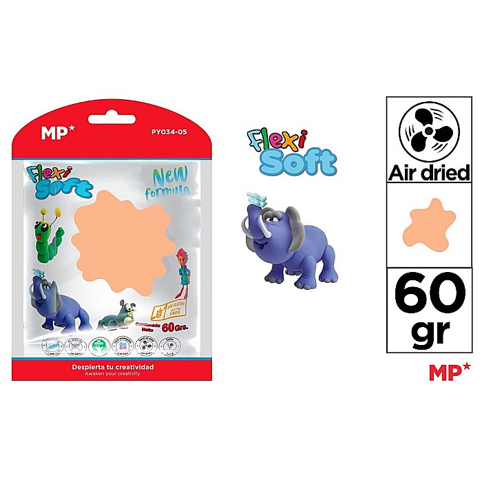 PASTA MODELARE IPB FLEXI SOFT 60GR PORTOCALIU NEON PY034-05 [1]